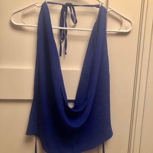 Royal Blue Olivaceous Open Back Top